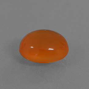 3.23 ct Orange Carnelian Stone, Natural Carnelian in Oval Cabochon Shape for Sale