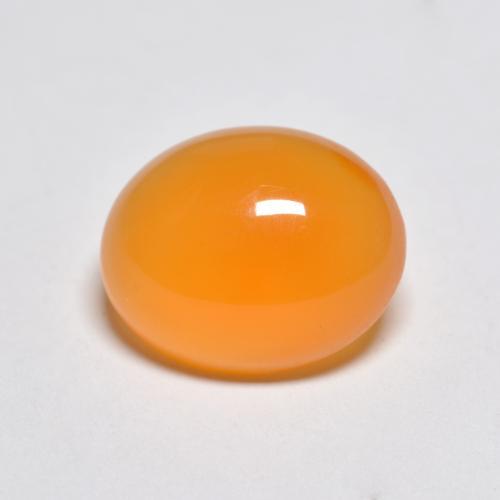 3.62 ct Orange Carnelian Gemstone, Carnelian Gem in Oval Cabochon Shape for Sale.