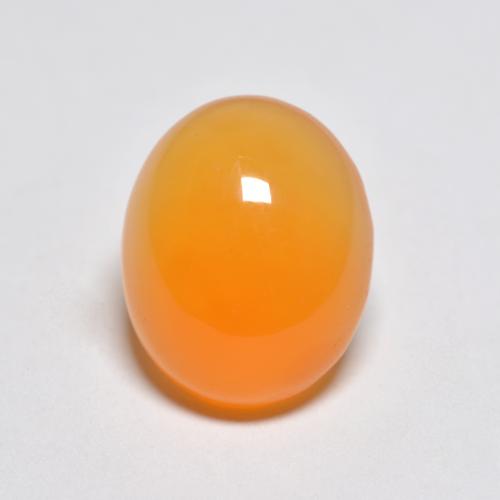 3.62 ct Orange Carnelian Stone, Natural Carnelian in Oval Cabochon Shape for Sale