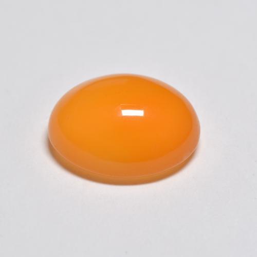 Carnelian Gemstone in 11 x 9 mm (calibrated) Size for Sale, Carnelian Stone in Medium Orange Color