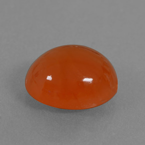 3.84 ct Orange Carnelian Stone, Natural Carnelian in Oval Cabochon Shape for Sale