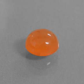 1.59 ct Orange Carnelian Stone, Natural Carnelian in Round Cabochon Shape for Sale