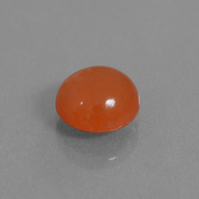 2.76 ct Orange Carnelian Stone, Natural Carnelian in Round Cabochon Shape for Sale