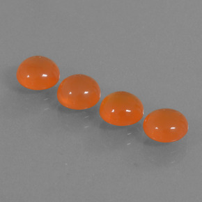 Carnelian Gemstone in 6 mm (calibrated) Size for Sale, Carnelian Stone in Orange Color