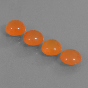 5.13 ct Orange Carnelian Gemstone, Carnelian Gem in Round Cabochon Shape for Sale.