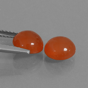 Carnelian Gemstone in 7 mm (calibrated) Size for Sale, Carnelian Stone in Orange Color