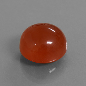 7.56 ct Orange Carnelian Stone, Natural Carnelian in Round Cabochon Shape for Sale
