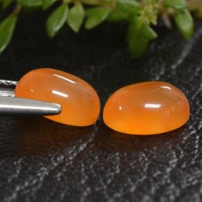 Carnelian Gemstones in 7 x 5 mm (calibrated) Size for Sale, Carnelian Stones in Reddish Orange Color