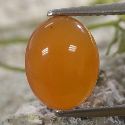 Medium Orange Карнеол Камень - 2.8ct Овал Кабошон (ID: 469615)