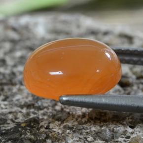 Carnelian Gemstone in 10 x 8 mm (calibrated) Size for Sale, Carnelian Stone in Reddish Orange Color
