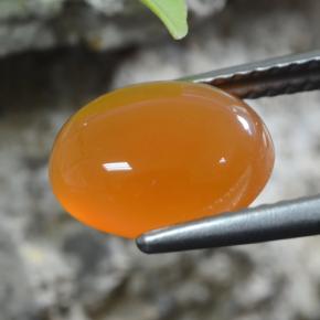 Carnelian Gemstone in 10 x 8 mm (calibrated) Size for Sale, Carnelian Stone in Apricot Orange Color