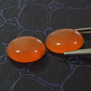 Carnelian Gemstones in 10 x 8 mm (calibrated) Size for Sale, Carnelian Stones in Reddish Orange Color