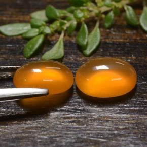 Carnelian Gemstones in 8 x 6 mm (calibrated) Size for Sale, Carnelian Stones in Orange Color