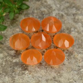 Carnelian Gemstones in 5 mm (calibrated) Size for Sale, Carnelian Stones in Orange Color