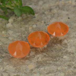 Carnelian Gemstones in 4.8 mm Size for Sale, Carnelian Stones in Orange Color