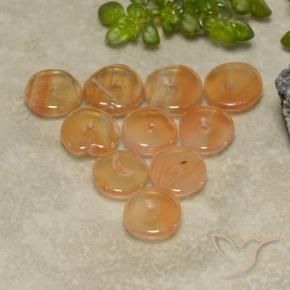 4.91 ctw Orange Carnelian Stones, Natural Carnelian in Rondelle Shape for Sale