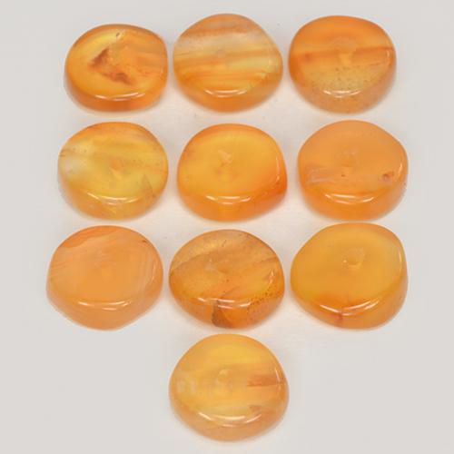 6.3ct Rondelle Orange Carnelian for sale thumb image of 6.3ct Rondelle Orange Carnelian (ID: 480079)