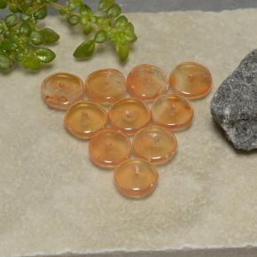 Apricot Orange Carnelian Gem - 0.5ct Rondelle (ID: 480080)