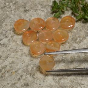 5.6ct Rondelle Orange Carnelian for sale thumb image of 5.6ct Rondelle Orange Carnelian (ID: 480083)