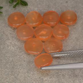 6.31 ctw Orange Carnelian Stones, Natural Carnelian in Rondelle Shape for Sale