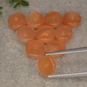 Carnelian Gemstones in 6.3 x 6.2 mm Size for Sale, Carnelian Stones in Reddish Orange Color
