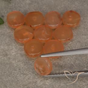 Carnelian Gemstones in 6 x 6 mm (calibrated) Size for Sale, Carnelian Stones in Light Reddish Orange Color