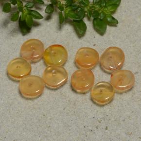 3.36 ctw Orange Carnelian Stones, Natural Carnelian in Rondelle Shape for Sale