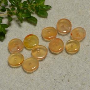 Carnelian Gemstones in 5.4 x 5.3 mm Size for Sale, Carnelian Stones in Orange Color