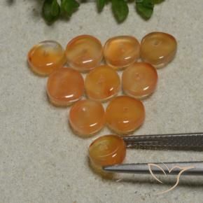 7.53 ctw Golden Carnelian Stones, Natural Carnelian in Rondelle Shape for Sale