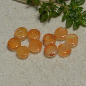 4.51 ctw Golden Carnelian Stones, Natural Carnelian in Rondelle Shape for Sale