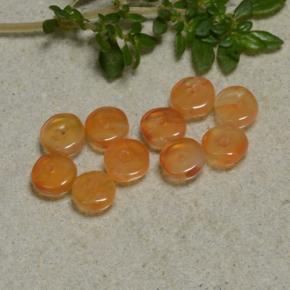 Carnelian Gemstones in 5.2 x 4.9 mm Size for Sale, Carnelian Stones in Dark Orange Color