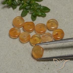 4.47 ctw Golden Carnelian Stones, Natural Carnelian in Rondelle Shape for Sale