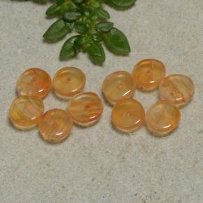 3.7ct Rondelle Orange Carnelian for sale thumb image of 3.7ct Rondelle Orange Carnelian (ID: 480412)