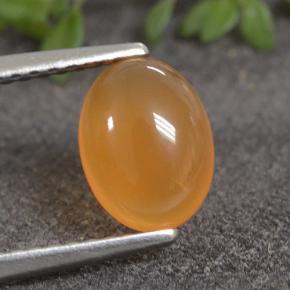 Medium Orange Carnelian Gem - 1.2ct Oval Cabochon (ID: 495481)