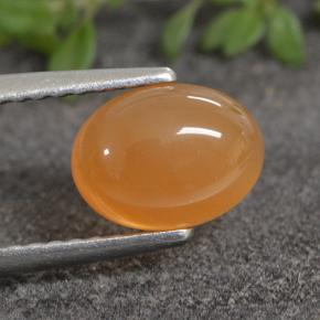 1.40 ct Orange Carnelian Stone, Natural Carnelian in Oval Cabochon Shape for Sale