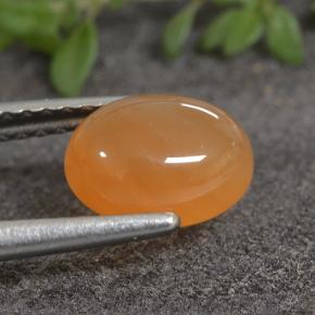 Carnelian Gemstone in 8 x 6 mm (calibrated) Size for Sale, Carnelian Stone in Reddish Orange Color