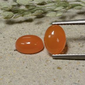 1.4ct Oval Cabochon Orange Carnelian for sale thumb image of 1.4ct Oval Cabochon Orange Carnelian (ID: 496091)
