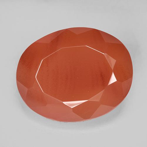 Fire Orange Karneol Edelstein - 7.9ct Oval facettiert (ID: 513174)
