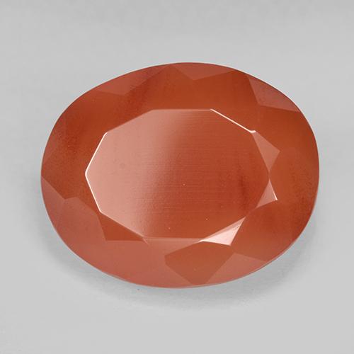 7.92 ct Orange Carnelian Stone, Natural Carnelian in Oval Facet Shape for Sale