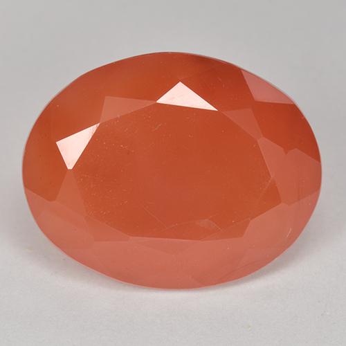 Orange feu Cornaline gemme - 10.6ct Ovale facette (ID: 513179)