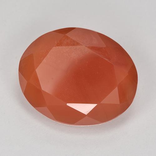 8.65 ct Orange Carnelian Stone, Natural Carnelian in Oval Facet Shape for Sale