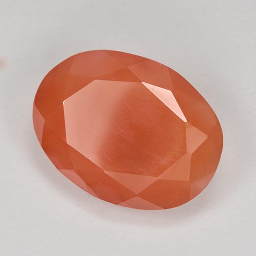 Medium Orange Карнеол Камень - 7.9ct Фасетный Овал (ID: 513184)