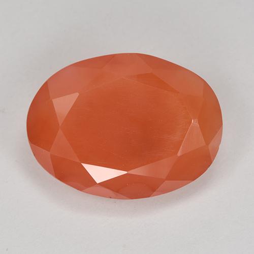7.88 ct Orange Carnelian Stone, Natural Carnelian in Oval Facet Shape for Sale