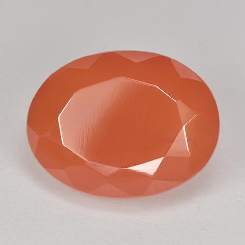 9.50 ct Orange Carnelian Stone, Natural Carnelian in Oval Facet Shape for Sale