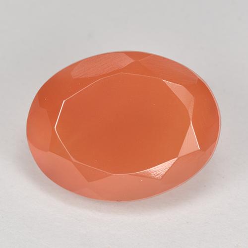 Naranja intenso Cornalina Gema - 9ct Forma ovalada (ID: 513200)
