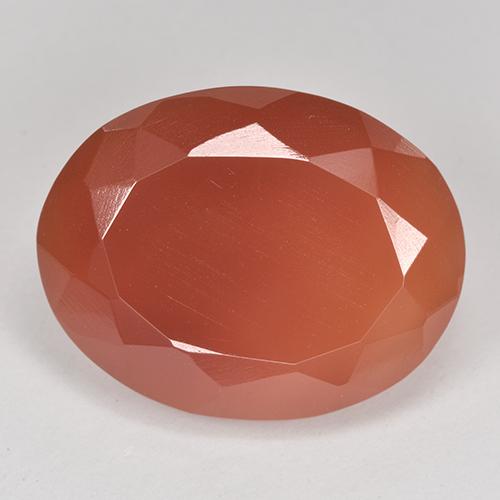 Medium Red Карнеол Камень - 14.3ct Фасетный Овал (ID: 513207)