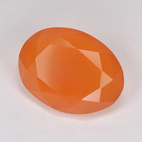 7.95 ct Orange Carnelian Stone, Natural Carnelian in Oval Facet Shape for Sale