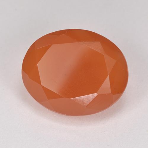 9.16 ct Orange Carnelian Stone, Natural Carnelian in Oval Facet Shape for Sale