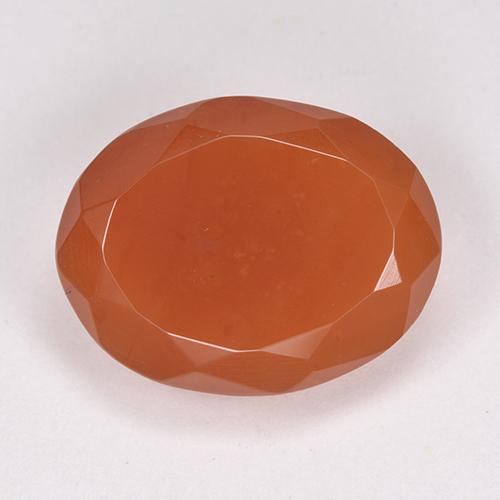 Fire Orange Карнеол Камень - 8.2ct Фасетный Овал (ID: 513219)