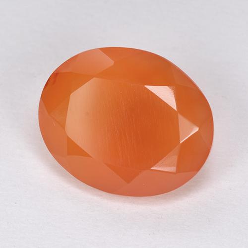 Medium Orange Карнеол Камень - 4.7ct Фасетный Овал (ID: 513402)